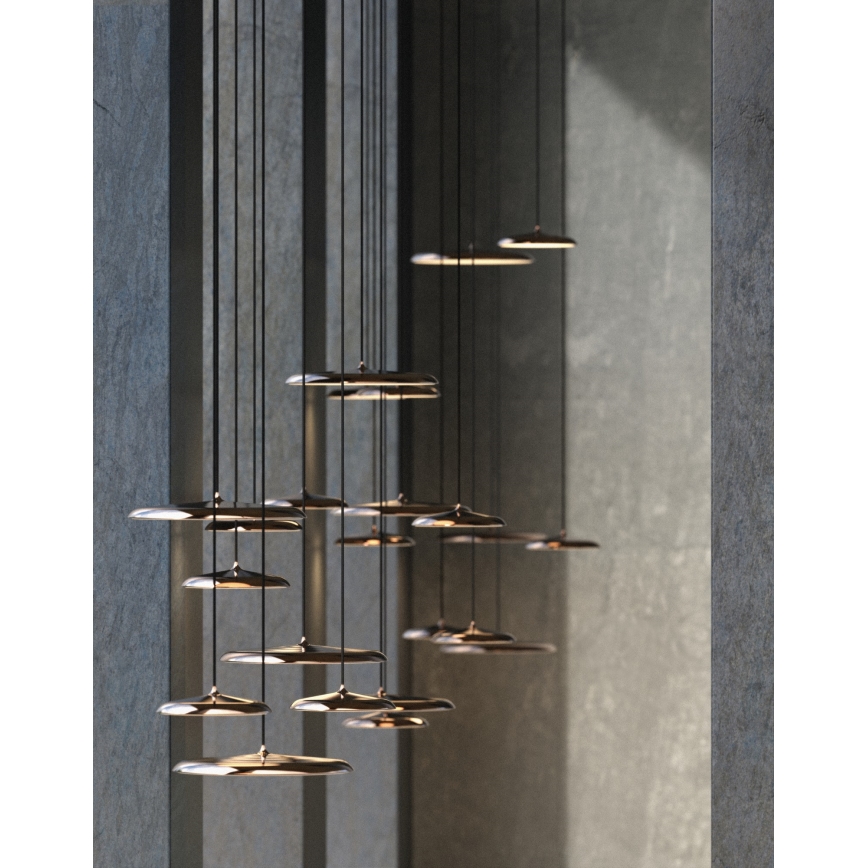 DFTP by Nordlux - LED Prigušivi luster na sajli ARTIST LED/14W/230V pr. 25 cm bakrena