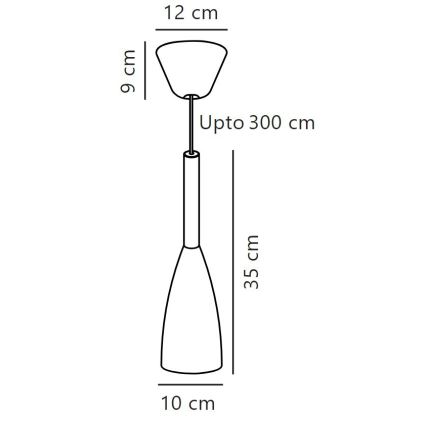 DFTP by Nordlux - Luster na sajli PURE 1xE27/40W/230V pr. 10 cm bela/orah