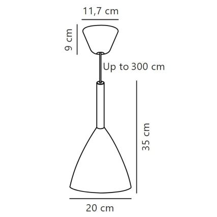 DFTP by Nordlux - Luster na sajli PURE 1xE27/40W/230V pr. 20 cm bela/jasen
