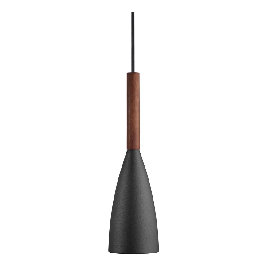 DFTP by Nordlux - Luster na sajli PURE 1xE27/40W/230V pr. 10 cm crno/orah
