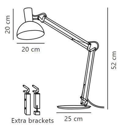 DFTP by Nordlux - Stona lampa ARKI 1xE27/60W/230V crno