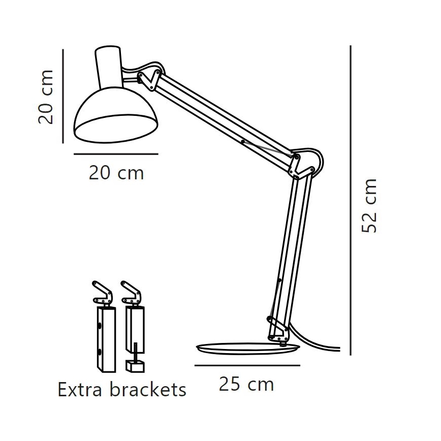 DFTP by Nordlux - Stona lampa ARKI 1xE27/60W/230V crno