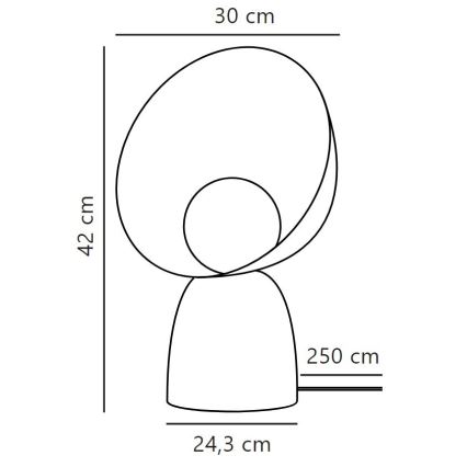 DFTP by Nordlux - Stona lampa HELLO 1xE14/25W/230V sivo