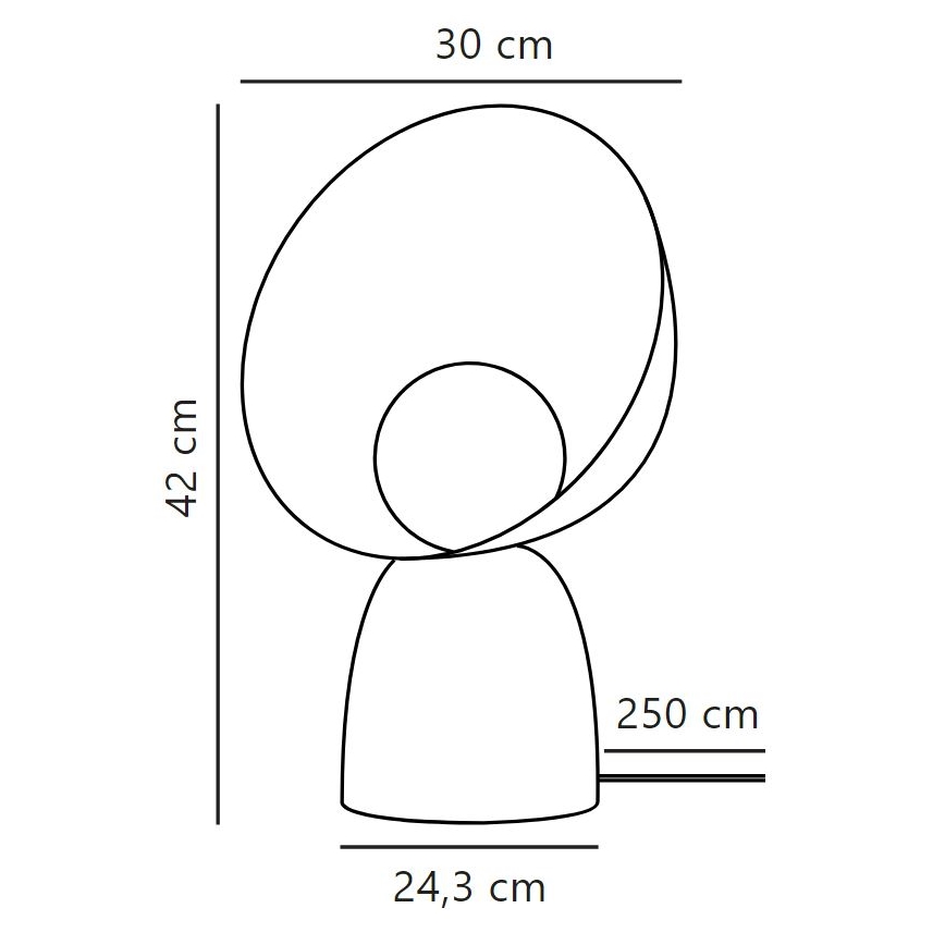 DFTP by Nordlux - Stona lampa HELLO 1xE14/25W/230V sivo