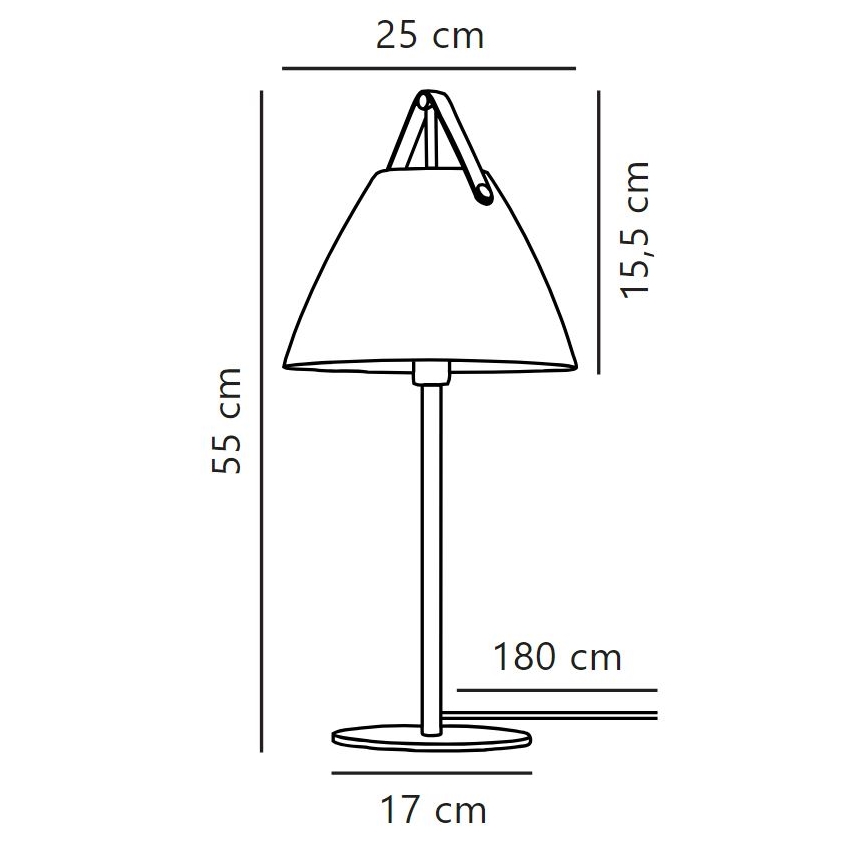 DFTP by Nordlux - Stona lampa STRAP 1xE27/40W/230V crno