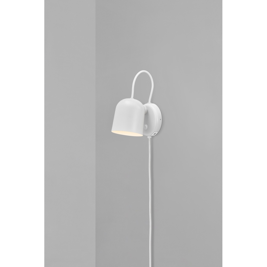 DFTP by Nordlux - Zidna reflektorska lampa sa USB portem ANGLE 1xGU10/25W/230V bela