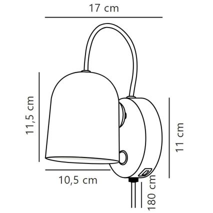 DFTP by Nordlux - Zidna reflektorska lampa sa USB portem ANGLE 1xGU10/25W/230V bela
