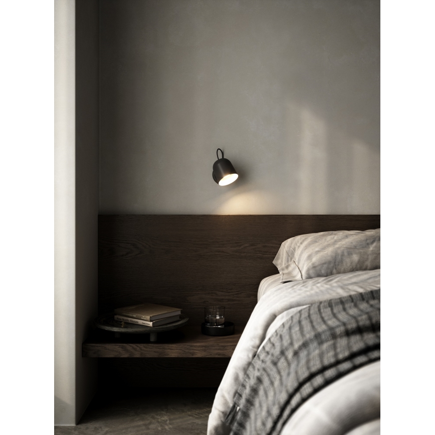DFTP by Nordlux - Zidna reflektorska lampa sa USB portom ANGLE 1xGU10/25W/230V crno