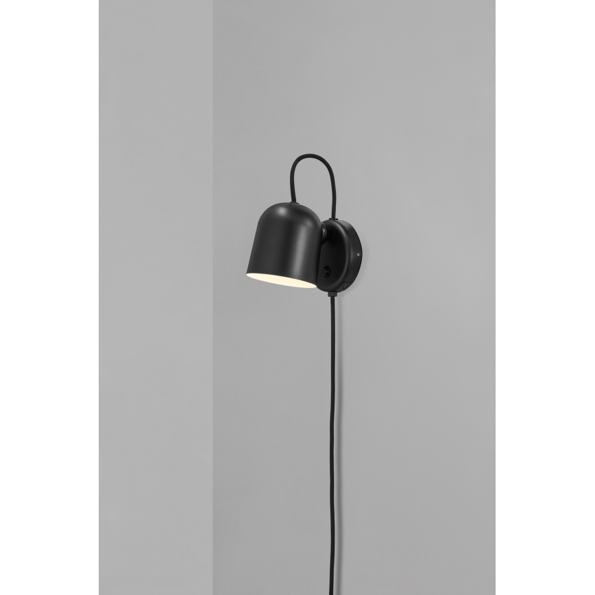 DFTP by Nordlux - Zidna reflektorska lampa sa USB portom ANGLE 1xGU10/25W/230V crno
