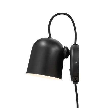 DFTP by Nordlux - Zidna reflektorska lampa sa USB portom ANGLE 1xGU10/25W/230V crno