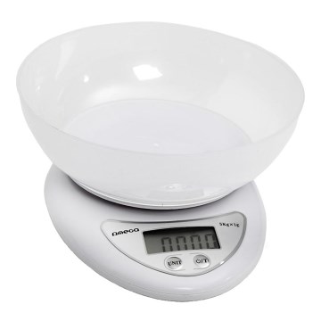 Digitalna kuhinjska vaga sa posudom 1xCR2032 bela