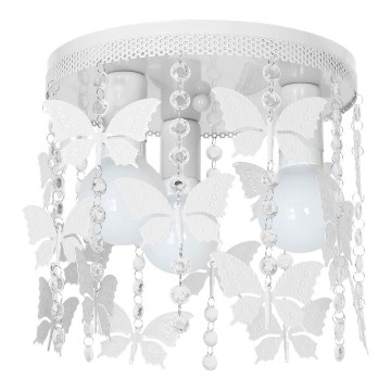 Dječije svetlo za plafon ELZA butterflies 3xE27/60W/230V bela