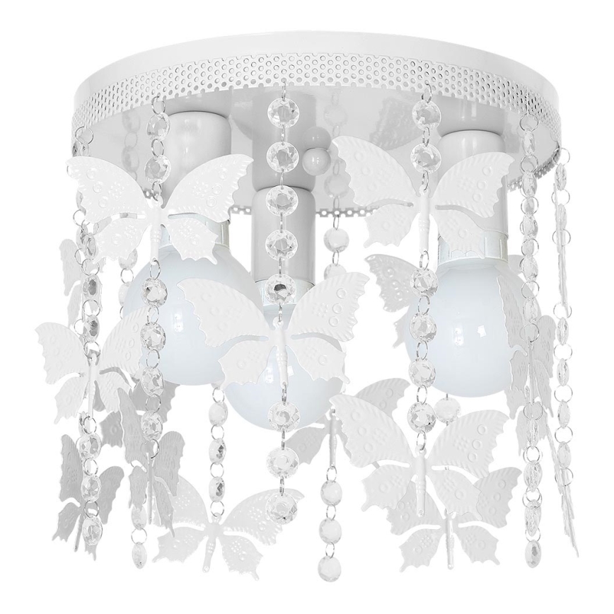 Dječije svetlo za plafon ELZA butterflies 3xE27/60W/230V bela