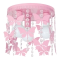 Dječije svetlo za plafon ELZA butterflies 3xE27/60W/230V roze