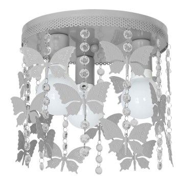 Dječije svetlo za plafon ELZA butterflies 3xE27/60W/230V sivo