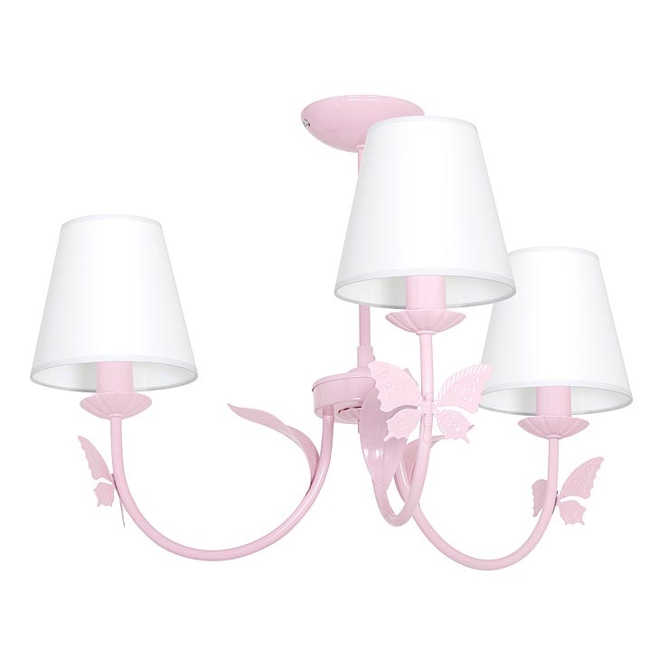 Dječiji lusteri MALI Leptir 3xE14/60W roze