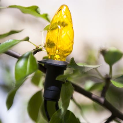 Proširiva LED spoljašnja girlanda CONE FILAMENT 20xE10 14m višebojna/topla bela IP44, Proizvedeno u EU