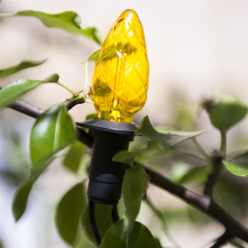 Proširiva LED spoljašnja girlanda CONE FILAMENT 20xE10 14m višebojna/topla bela IP44, Proizvedeno u EU
