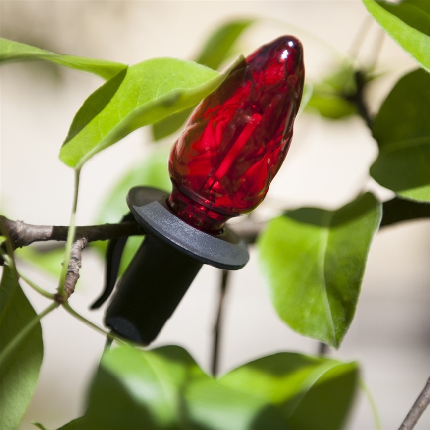 Proširiva LED spoljašnja girlanda CONE FILAMENT 20xE10 14m višebojna/topla bela IP44, Proizvedeno u EU