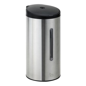 Dozator za sapun 10,2x22 cm srebrna/bela