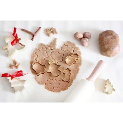 Drveni valjak sa silikonskim premazom TORO 43 cm, krem