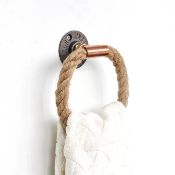 Držač peškira 16x16 cm bež/zlatna