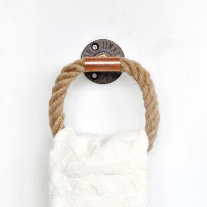 Držač peškira 16x16 cm bež/zlatna