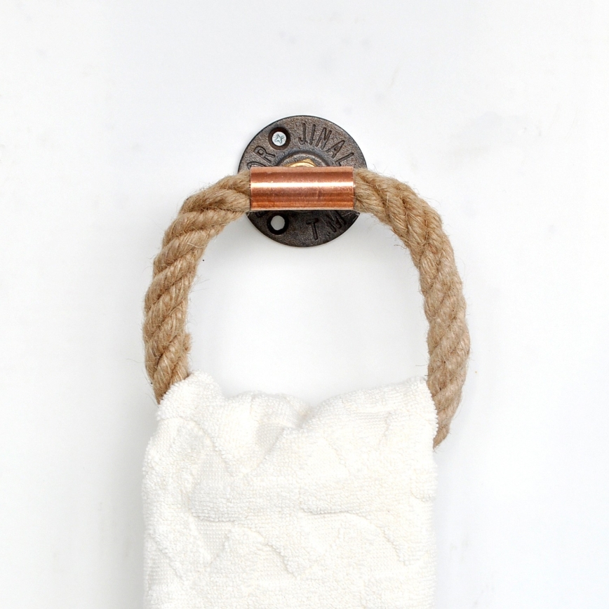 Držač peškira 16x16 cm bež/zlatna