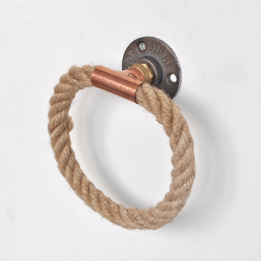 Držač peškira 16x16 cm bež/zlatna