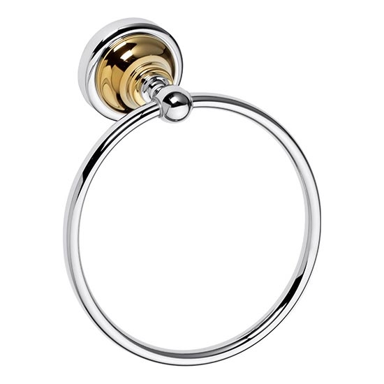 Držač peškira 16x19 cm, srebrni/zlatni