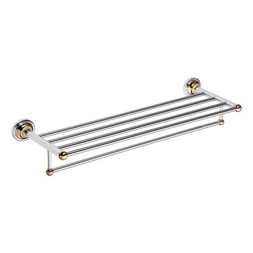 Držač peškira 66,5x12 cm srebrna/zlatna