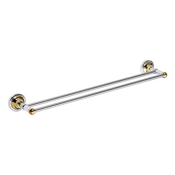 Držač peškira 66,5x6,5 cm srebrna/zlatna