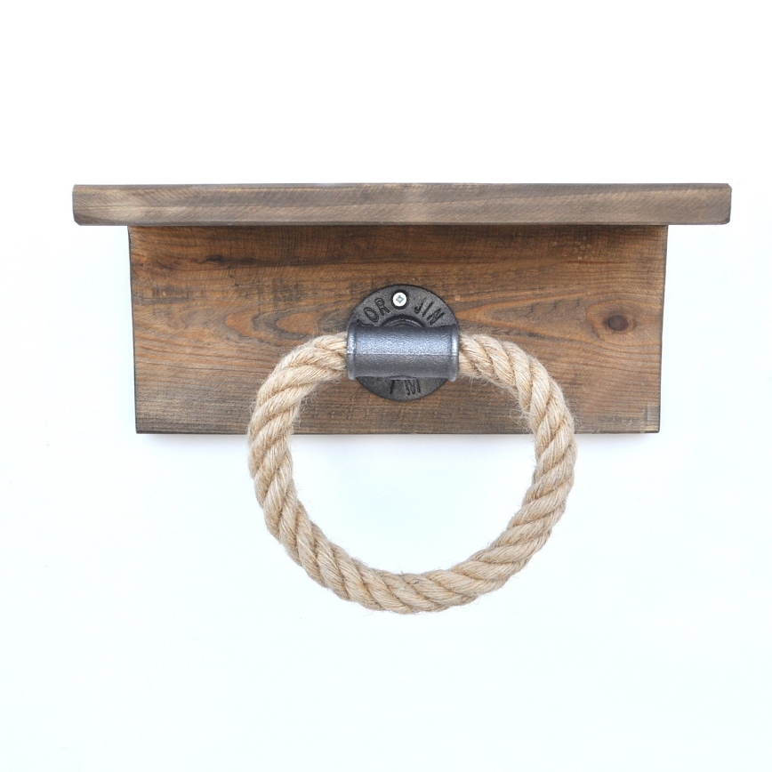 Držač peškira sa policom BORURAF 14x30 cm od smreke