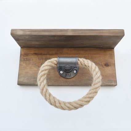 Držač peškira sa policom BORURAF 14x30 cm od smreke