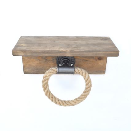 Držač peškira sa policom BORURAF 14x30 cm od smreke