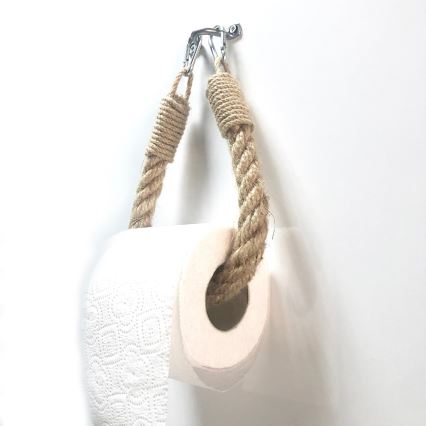 Držač toaletnog papira BORU od užeta 22x14 cm braon