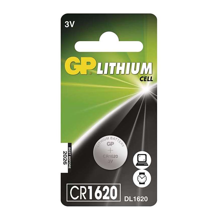 Dugmasta litijumska baterija CR1620 GP LITHIUM 3V/75 mAh