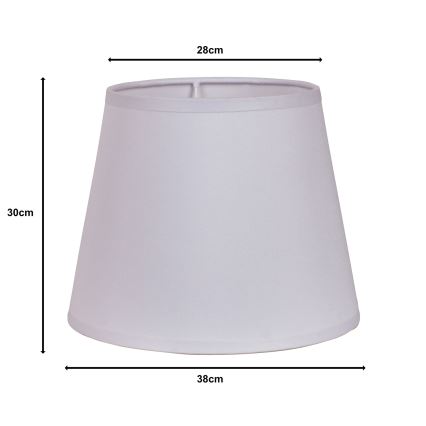 Duolla - Abažur za podnu lampu CLASSIC L E27 pr. 38 cm bela