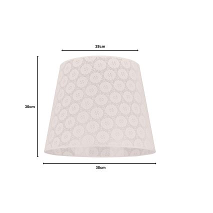 Duolla - Abažur za podnu lampu CLASSIC L E27 pr. 38 cm bela