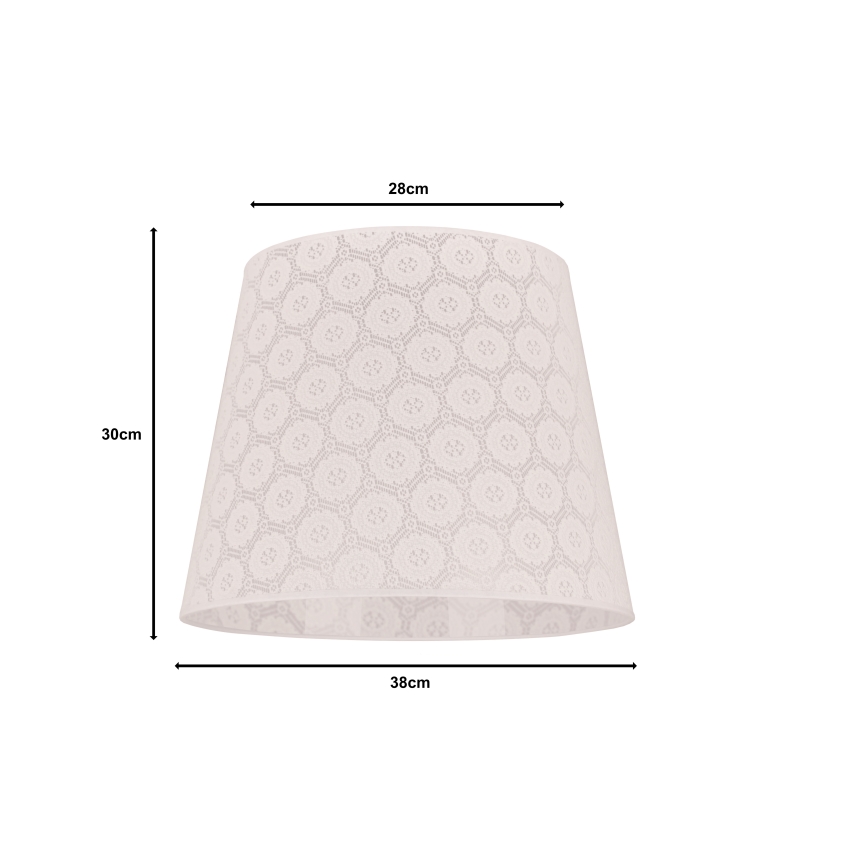 Duolla - Abažur za podnu lampu CLASSIC L E27 pr. 38 cm bela