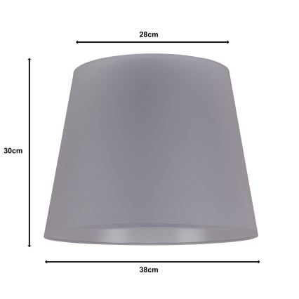 Duolla - Abažur za podnu lampu CLASSIC L E27, Ø 38 cm, siva