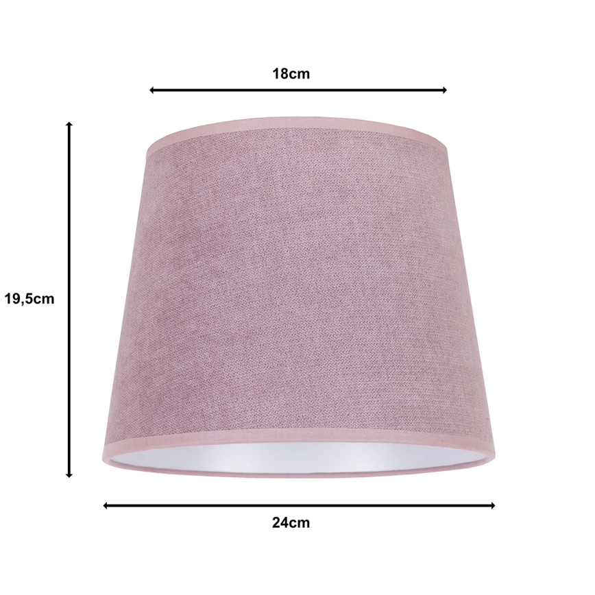 Duolla - Abažur za stolnu lampu CLASSIC M E27, prečnik 24 cm, u ružičastoj boji