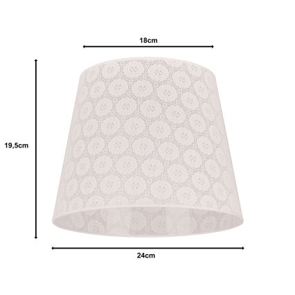 Duolla - Abažur za stonu lampu CLASSIC M E27 pr. 24 cm bela