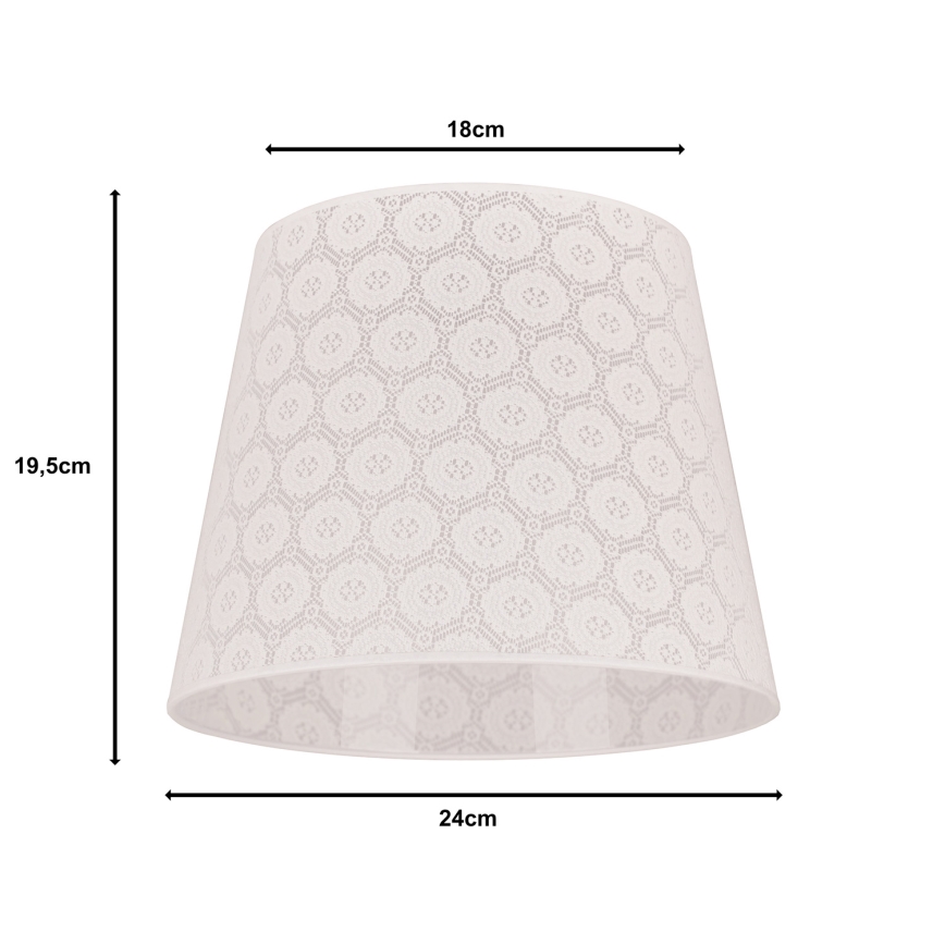 Duolla - Abažur za stonu lampu CLASSIC M E27 pr. 24 cm bela
