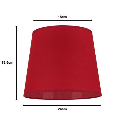 Duolla - Abažur za stonu lampu CLASSIC M E27 pr. 24 cm crveno