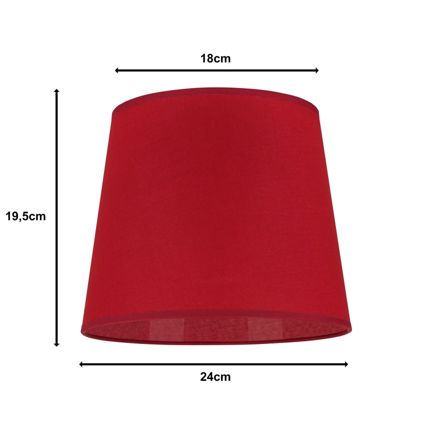 Duolla - Abažur za stonu lampu CLASSIC M E27 pr. 24 cm crveno