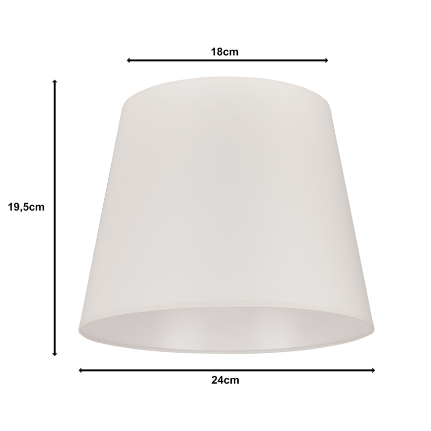Duolla - Abažur za stonu lampu CLASSIC M E27 pr. 24 cm kremasta