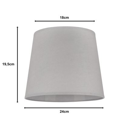 Duolla - Abažur za stonu lampu CLASSIC M E27 pr. 24 cm sivo