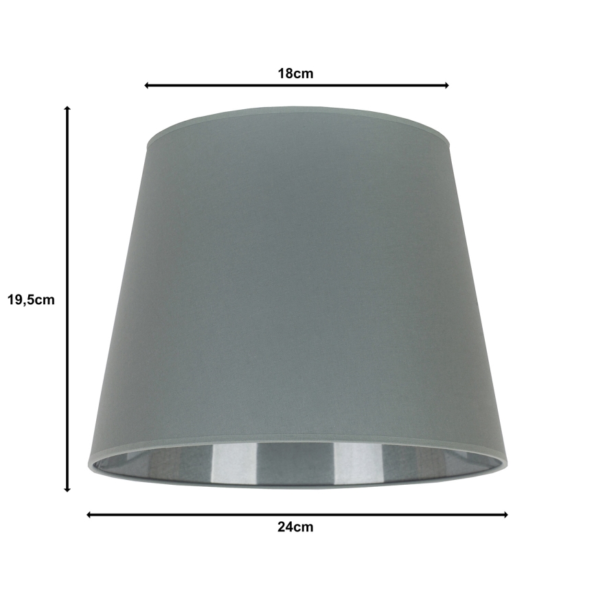 Duolla - Abažur za stonu lampu CLASSIC M E27 pr. 24 cm sivo