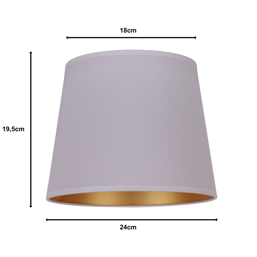 Duolla - Abažur za stonu lampu CLASSIC M E27 pr. 24 cm sivo